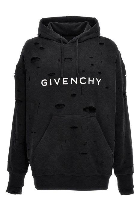 givenchy 17 hoodie|Givenchy hoodie with holes.